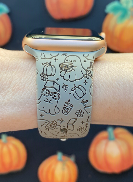Ghostly Book Lover Watch Band For Apple Watch