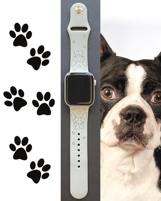 Boston Terrier Dog Watch Band For Apple Watch