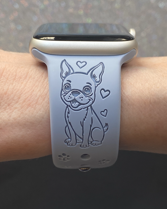 Happy Boston Terrier Dog Watch Band For Apple Watch
