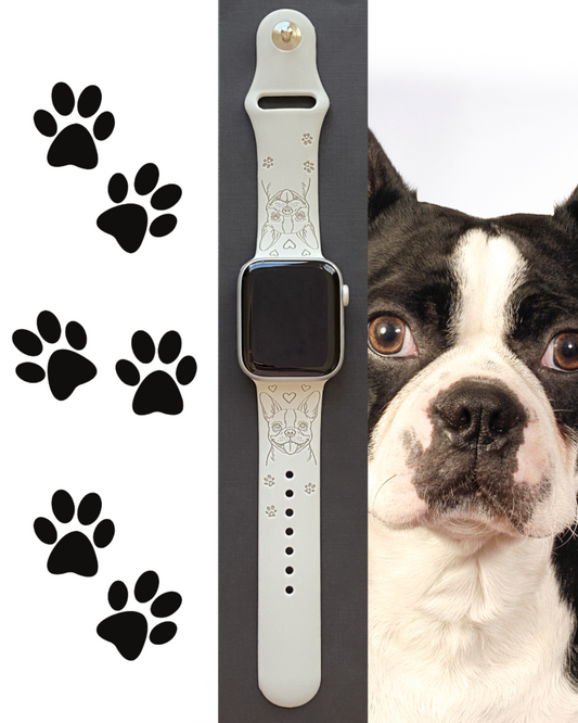 Boston Terrier Dog Watch Band For Apple Watch
