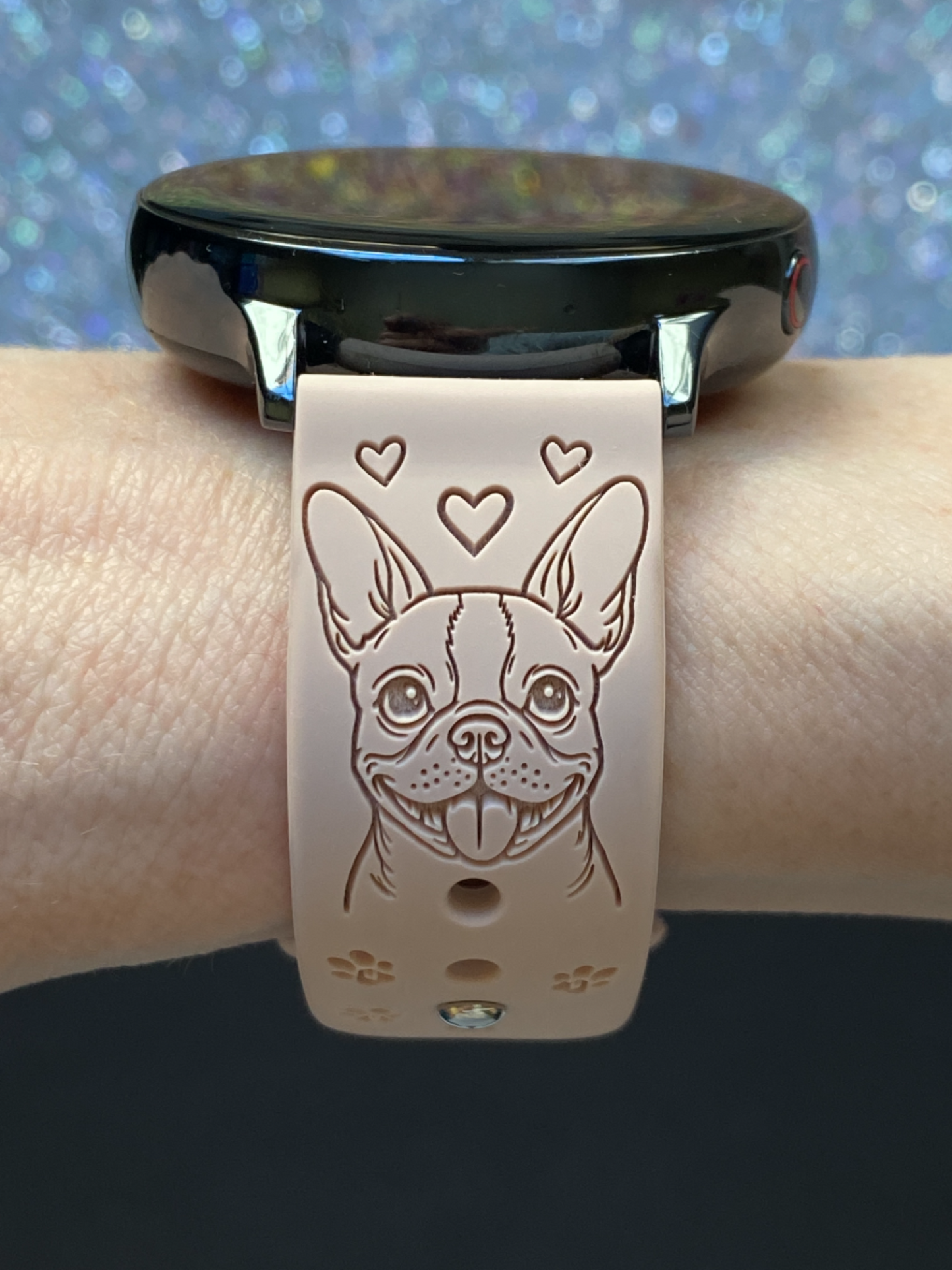 Happy Boston Terrier 20mm Samsung Galaxy Watch Band
