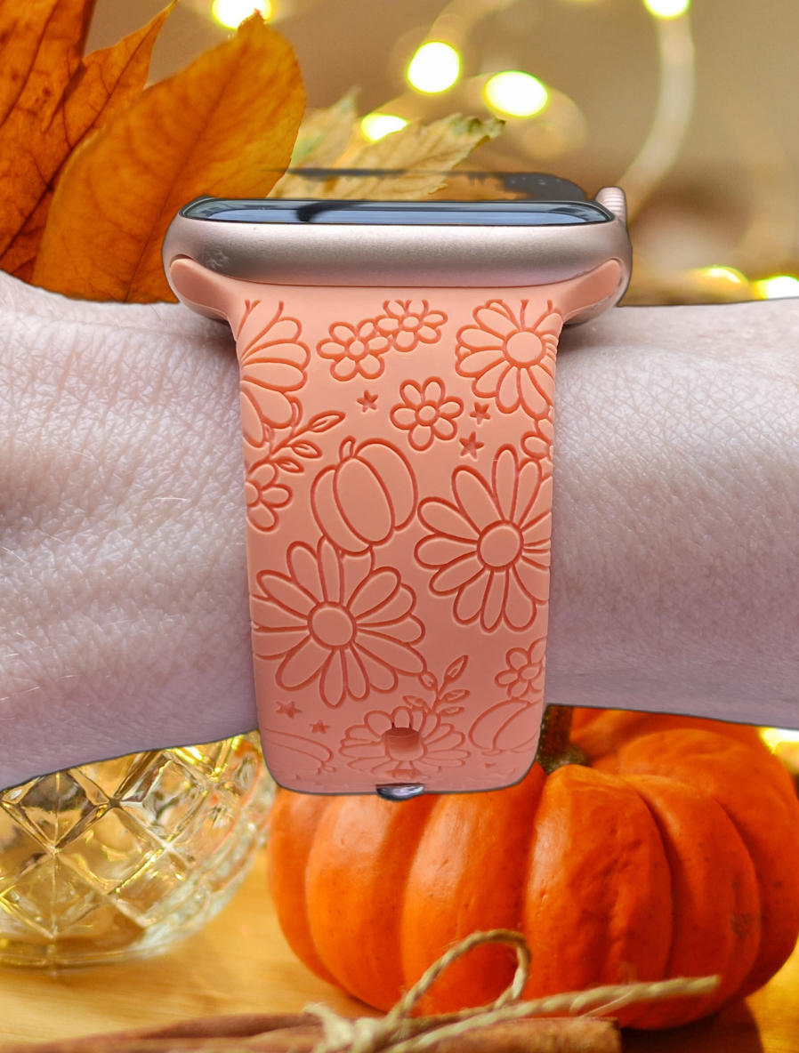 Pumpkin Botanical Watch Band For Apple Watch