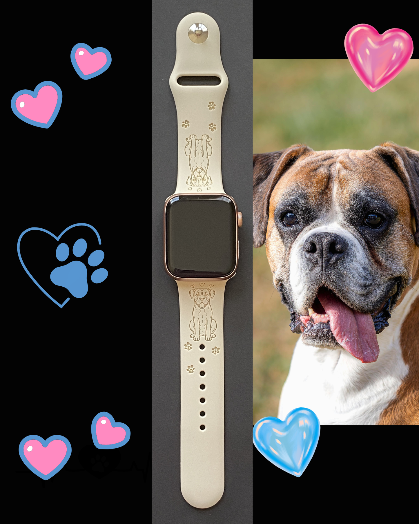 My Best Friend Boxer Dog Watch Band For Apple Watch