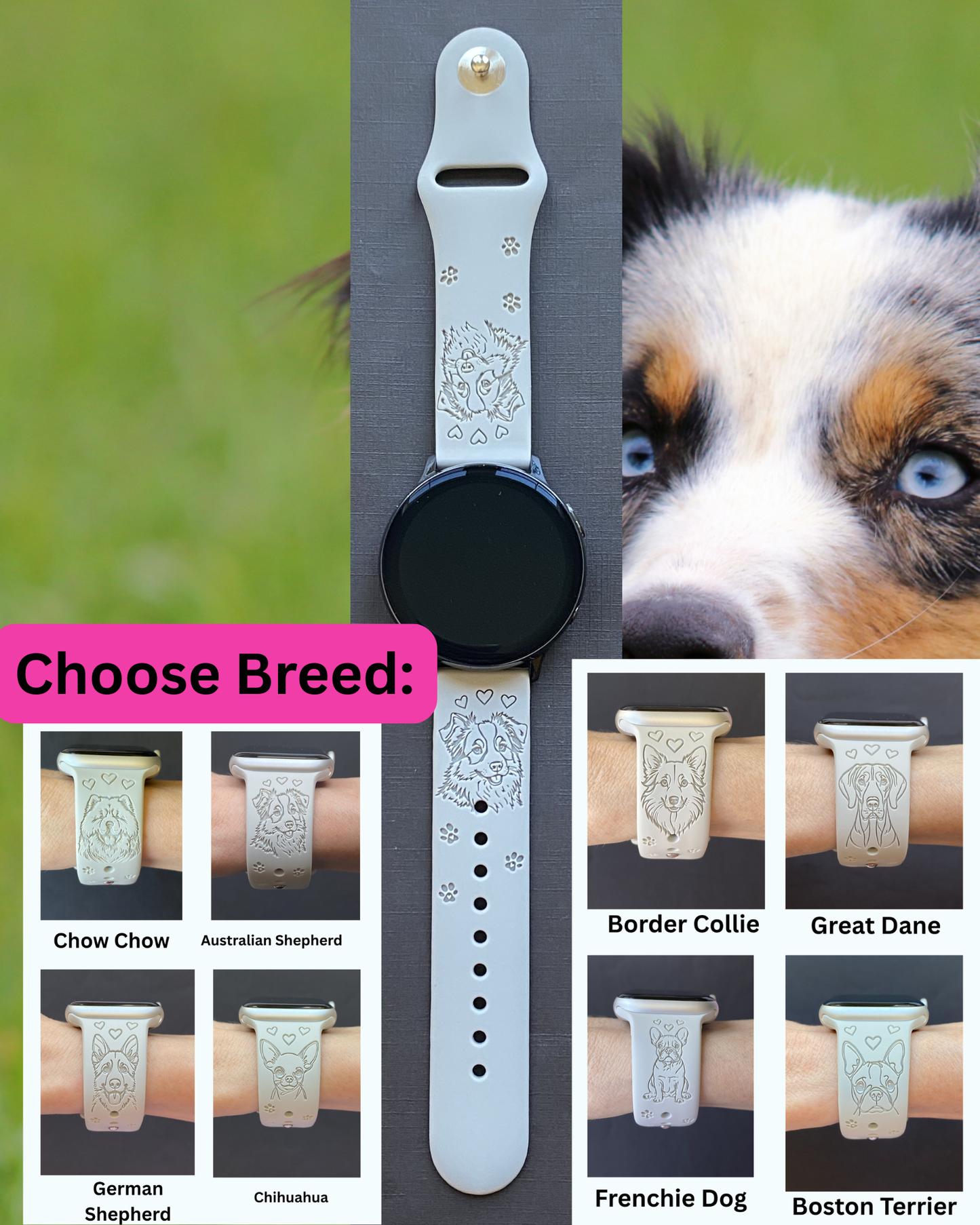 Dog Breed (#3) 20mm Samsung Galaxy Watch Band