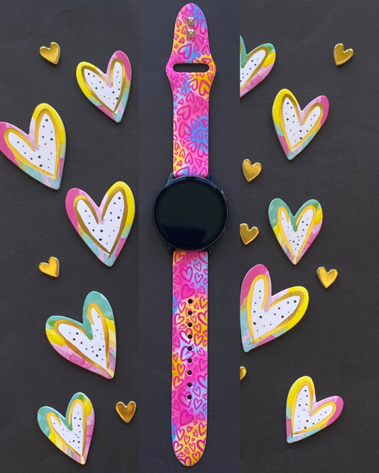 Bright Hearts Samsung Galaxy Watch Band