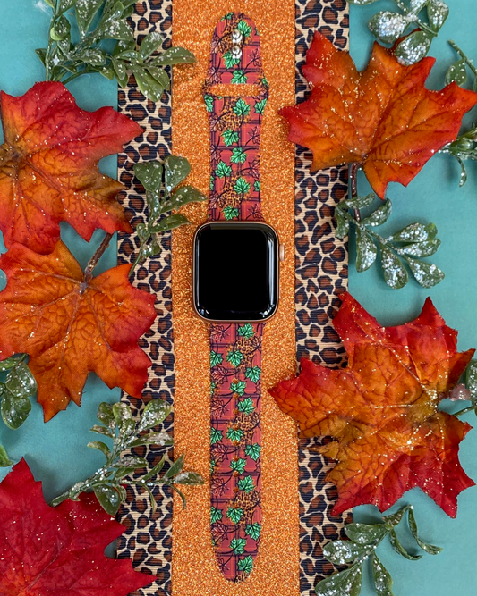 Fall Leopard Leaves Apple Watch Band
