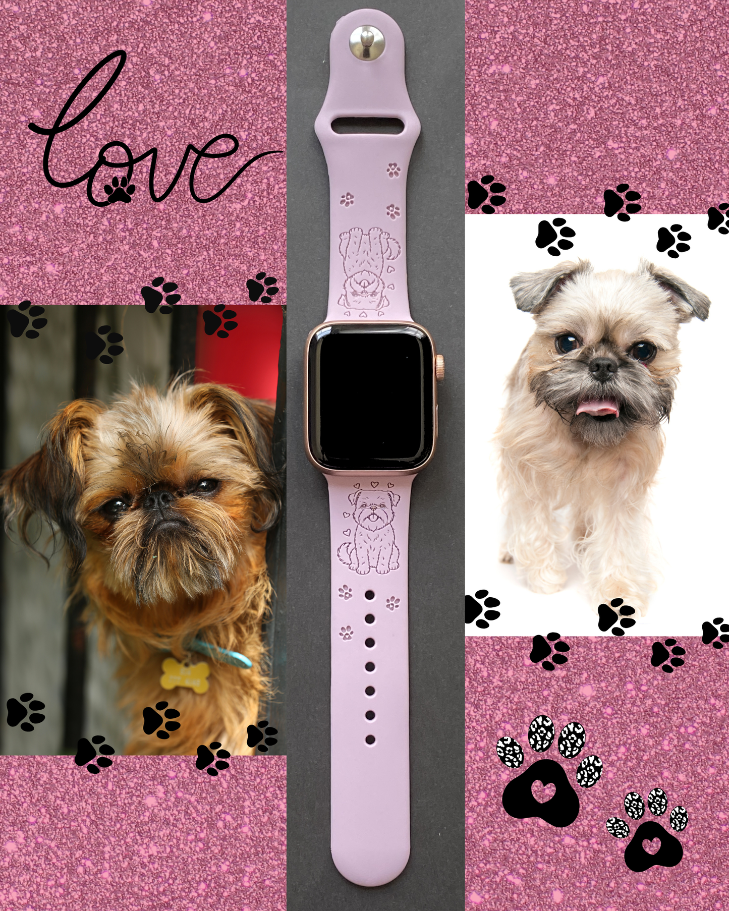 Brussels Griffon Dog Watch Band For Apple Watch