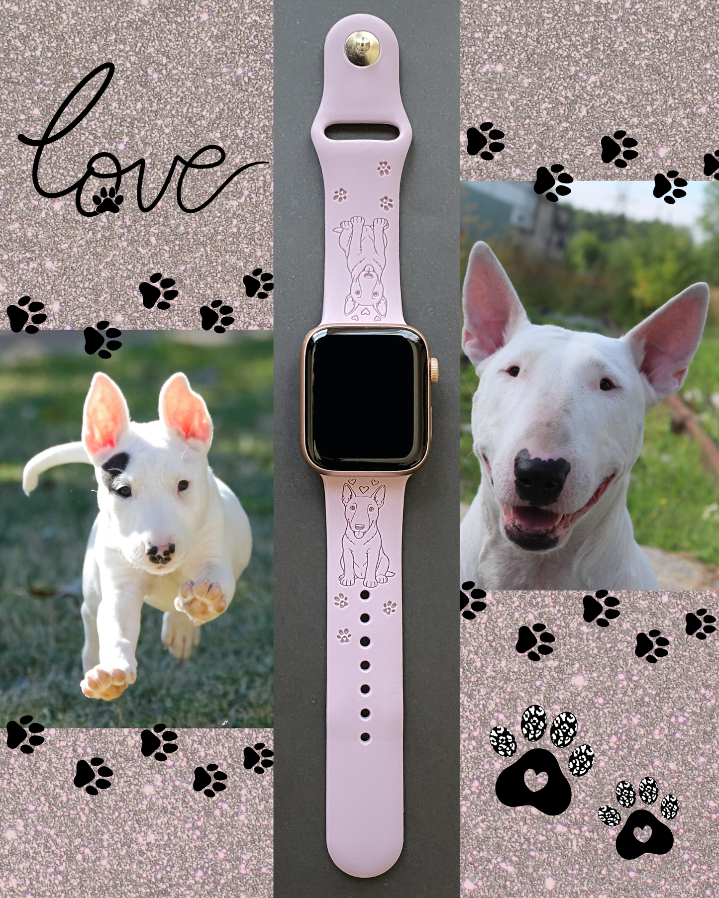Bull Terrier Dog Watch Band For Apple Watch