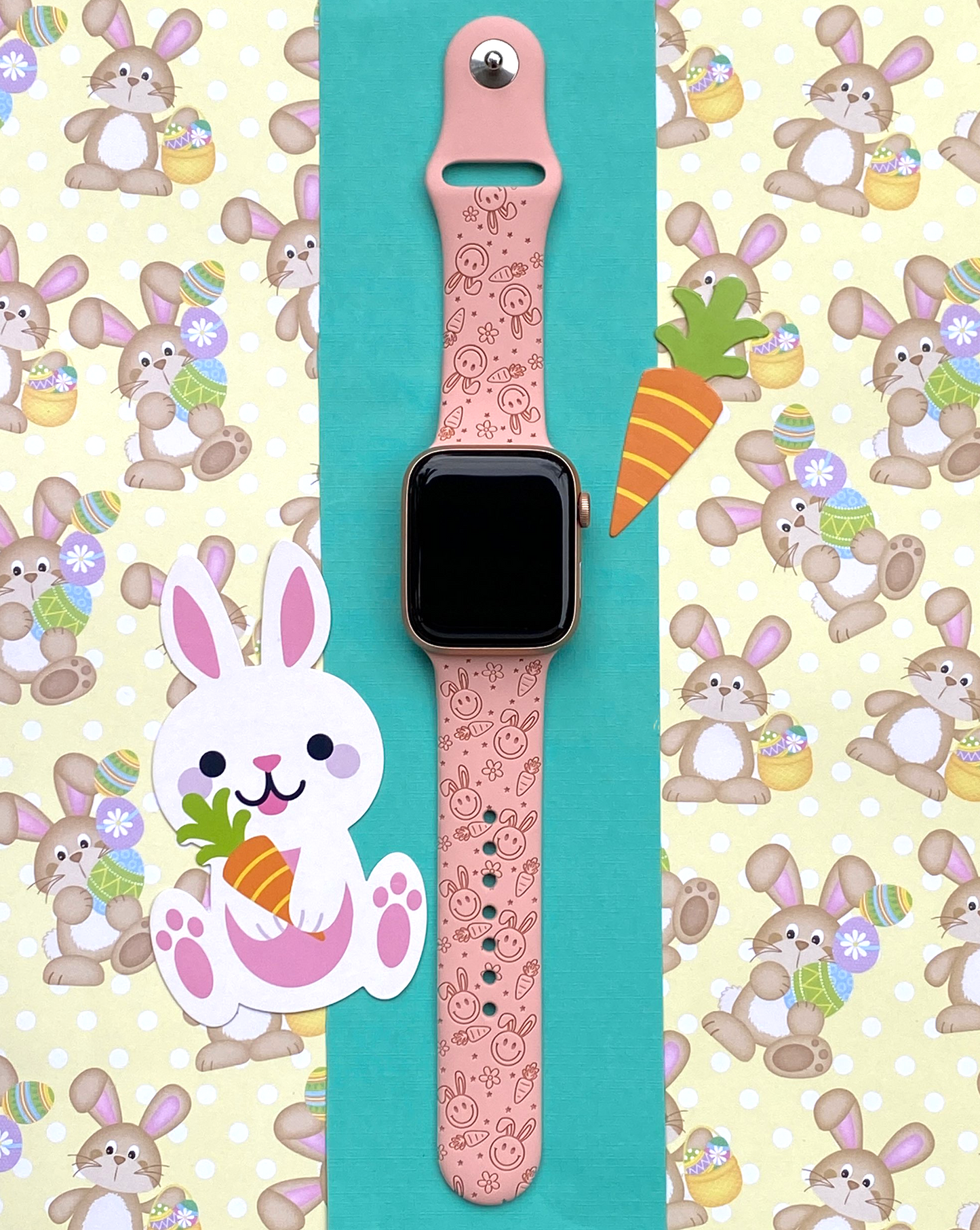 Easter Bunny Smiley Apple Watch Band