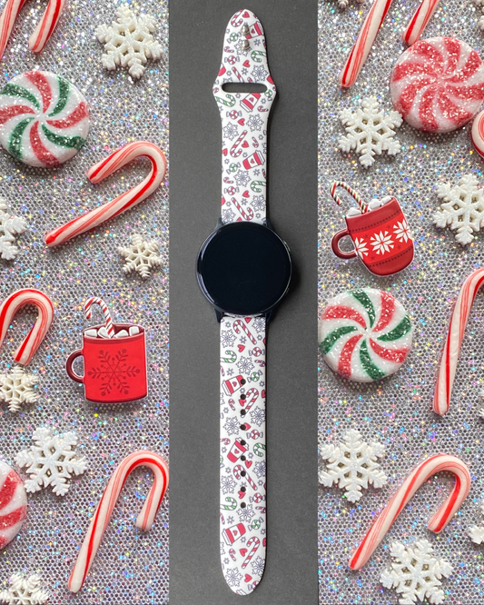 Christmas Candy Canes Samsung Galaxy Watch Band