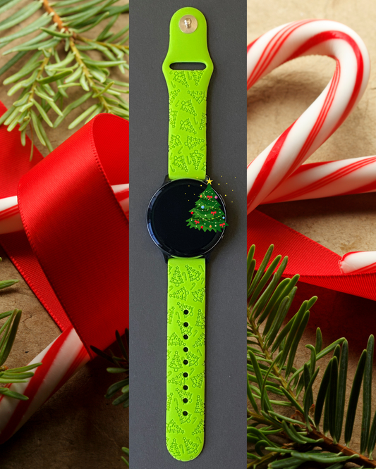 Candy Cane Christmas Trees 20mm Samsung Galaxy Watch Band