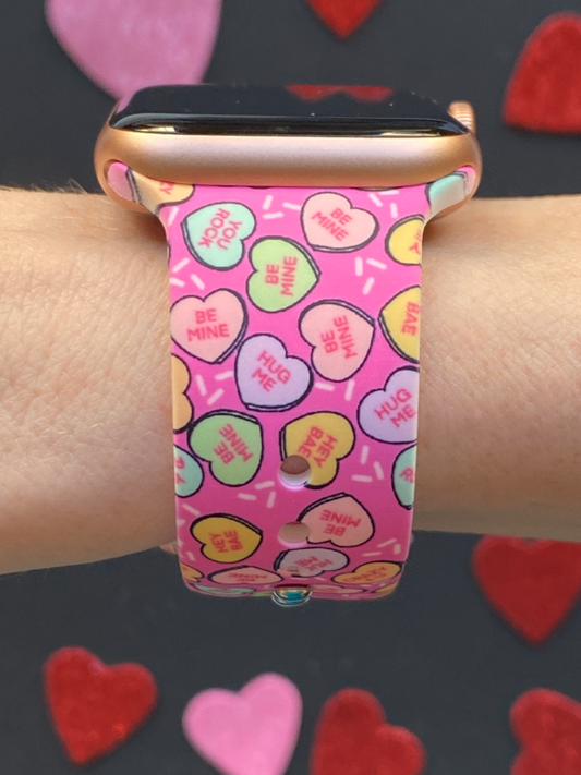 Candy Hearts Watch Band For Apple Watch
