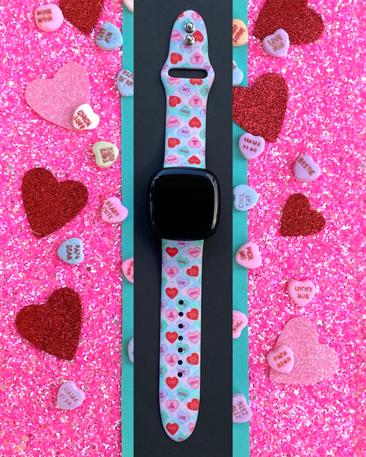 Candy Hearts Fitbit Versa 3/Versa 4/Sense/Sense 2 Watch Band