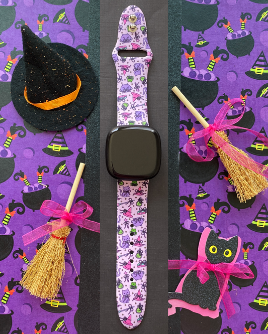 Witchy Cats Fitbit Versa 3/Versa 4/Sense/Sense 2 Watch Band