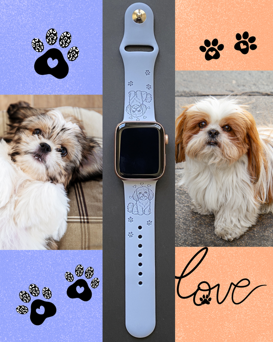 Cheerful Shih Tzu Dog Watch Band For Apple Watch