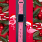 Candy Cane Flamingo Apple Watch Band