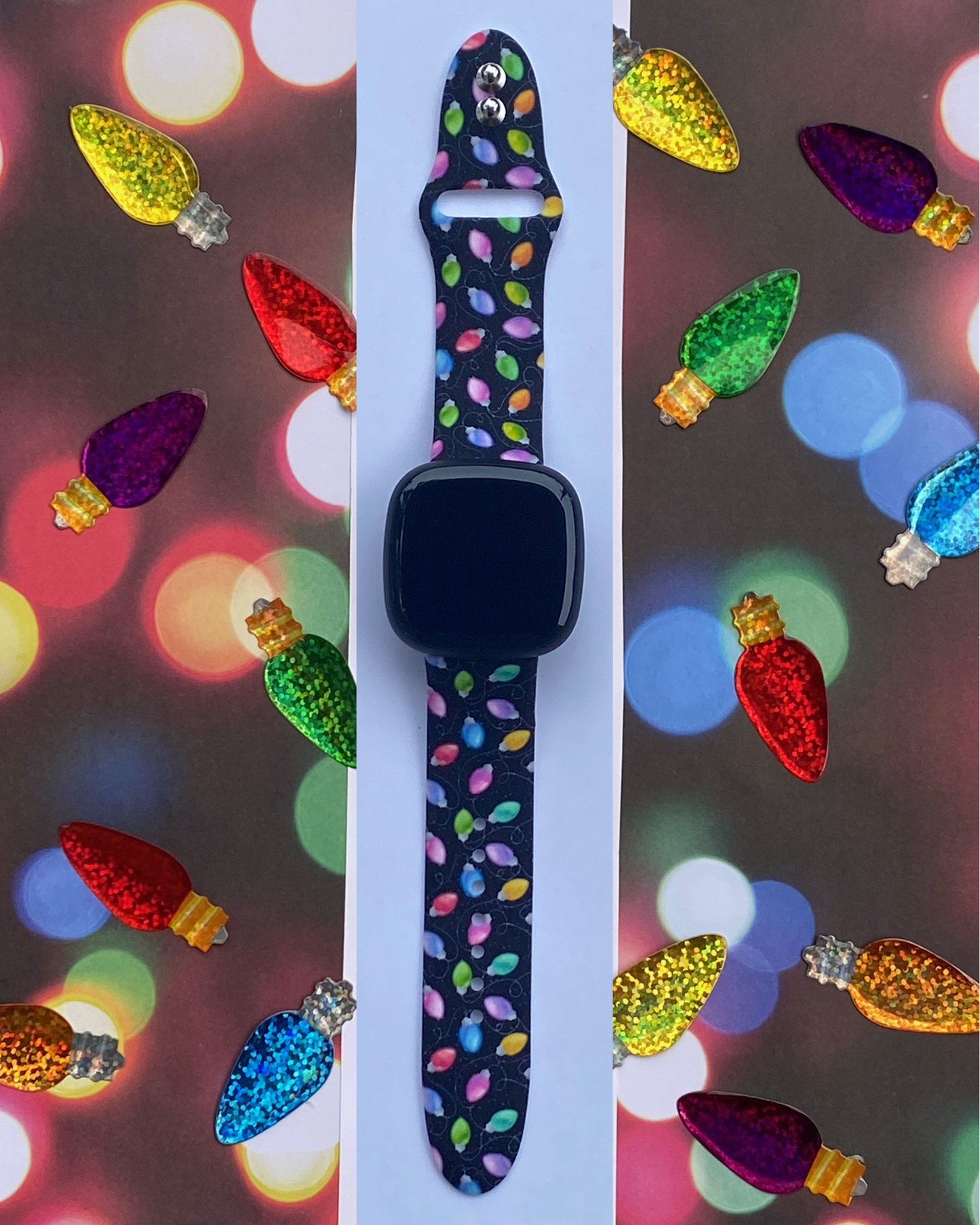 Christmas Lights Fitbit Versa 3/Versa 4/Sense/Sense 2 Watch Band
