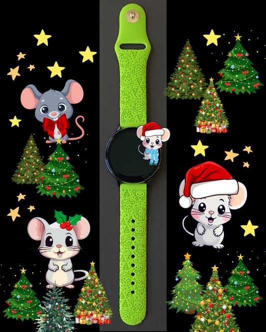 Christmas Mice 20mm Samsung Galaxy Watch Band