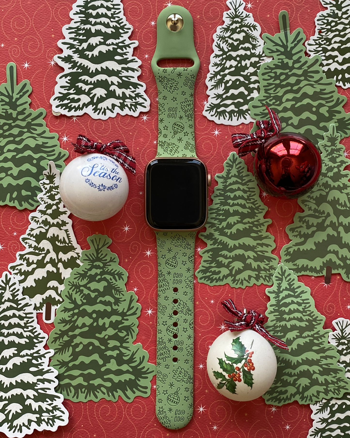 Holiday Christmas Tree Watch Band For Apple Watch