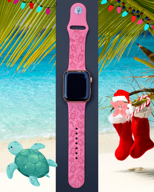 Candy Cane Turtle Apple Watch Band