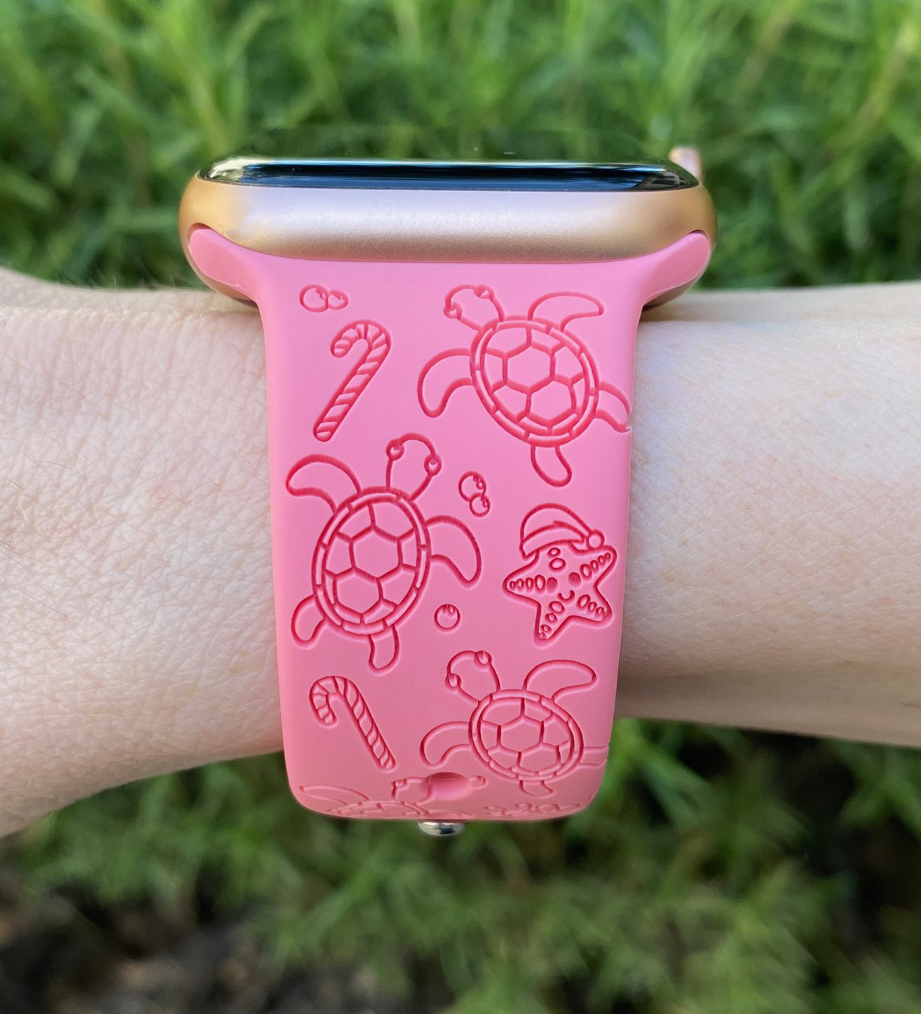 Candy Cane Turtle Apple Watch Band