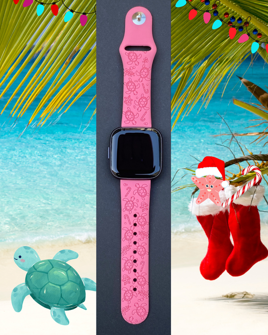 Christmas Turtles Fitbit Versa 1/2 Watch Band