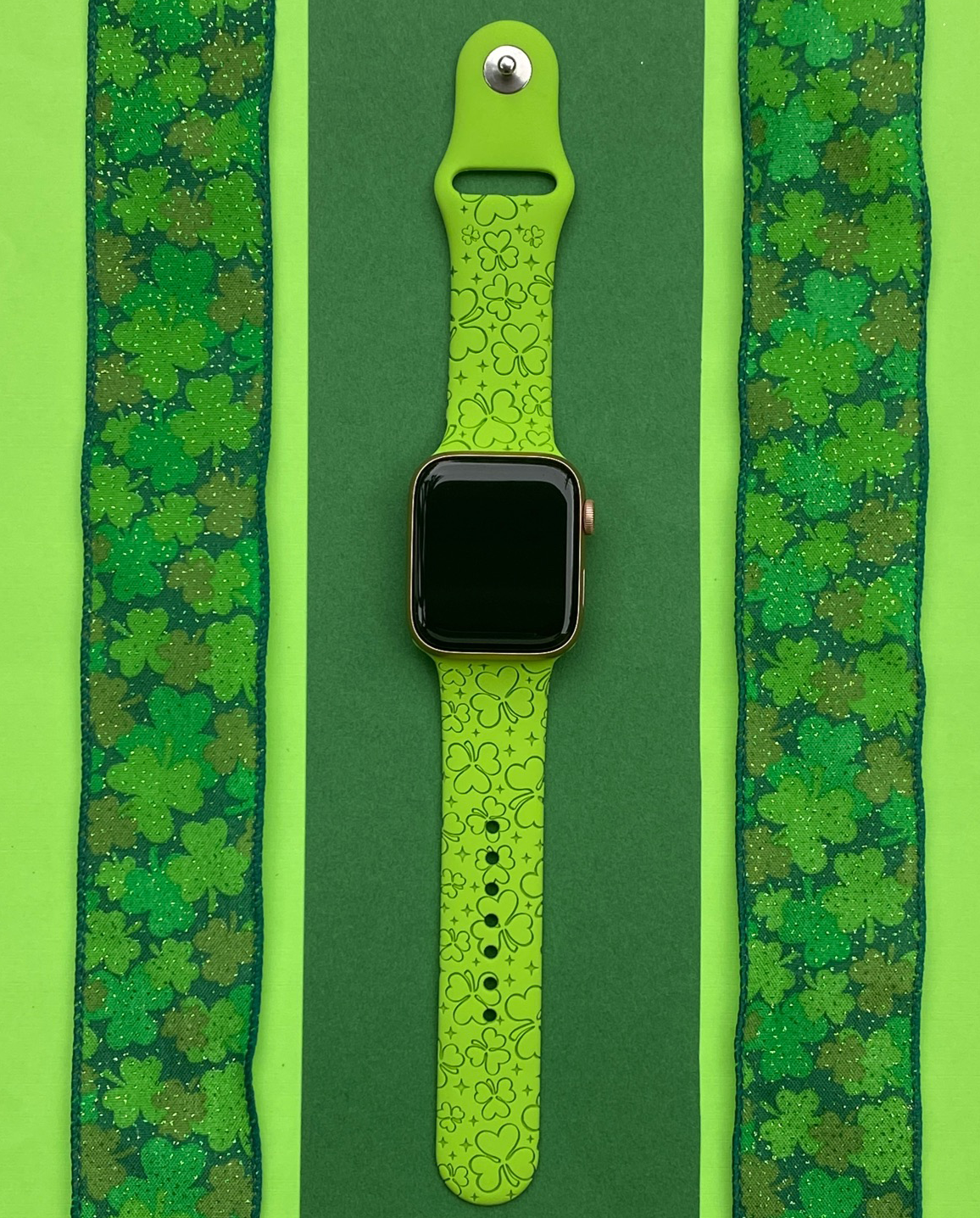 St Patty's Day Clover Apple Watch Band