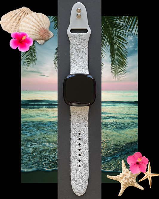 Coastal Seashells Fitbit Versa 3/Versa 4/Sense/Sense 2 Watch Band