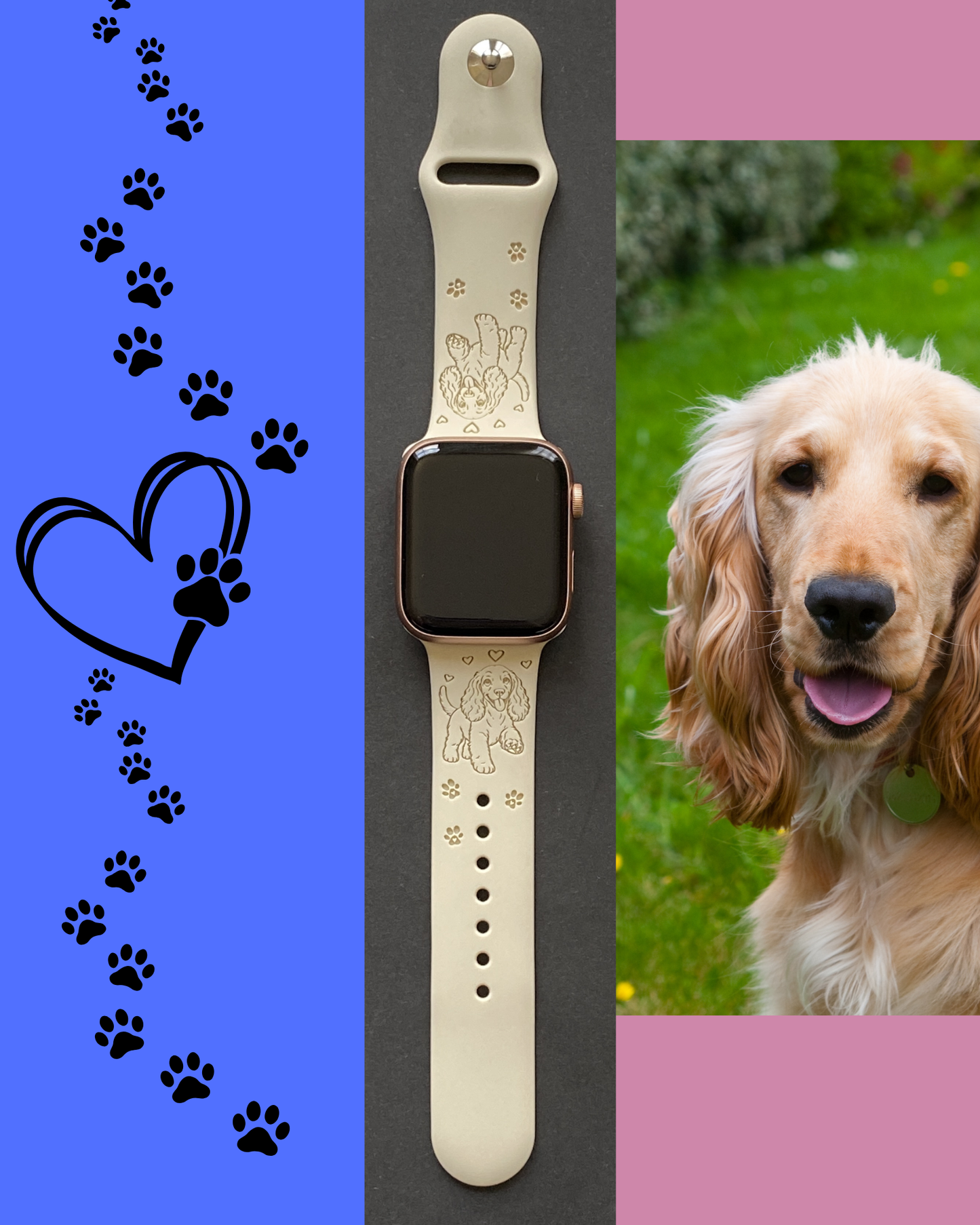 Cocker Spaniel Dog Watch Band For Apple Watch