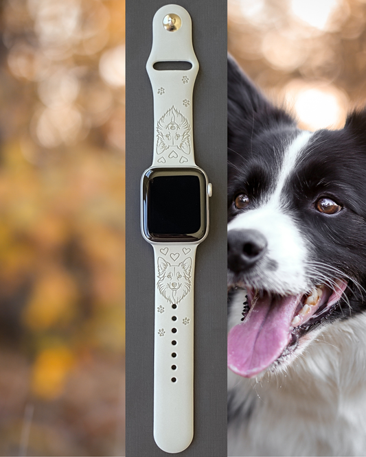 Border Collie Dog Watch Band For Apple Watch
