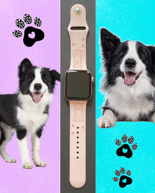 My Pet Border Collie Dog Watch Band For Apple Watch