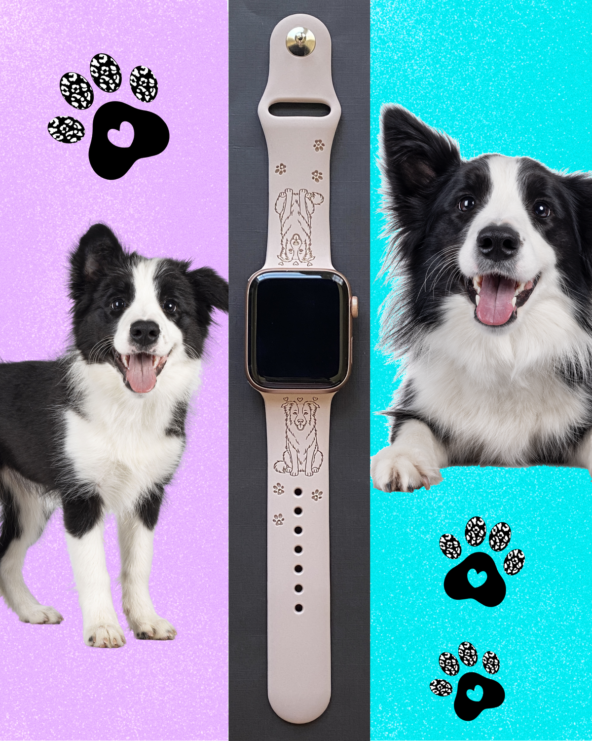 My Pet Border Collie Dog Watch Band For Apple Watch