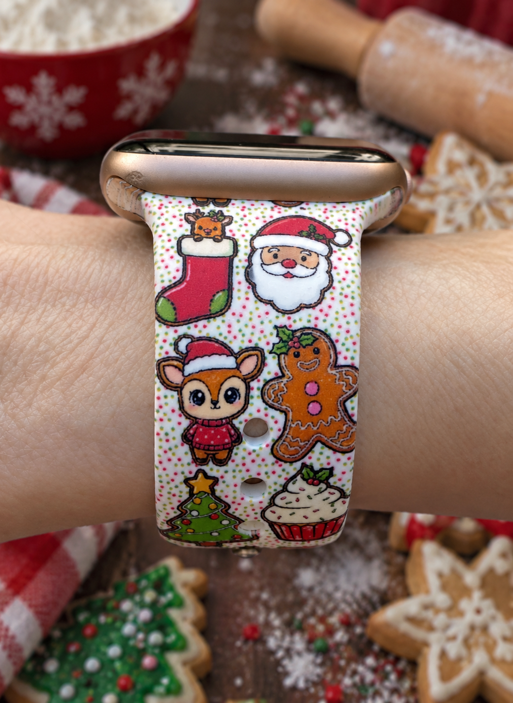 Grandma's Christmas Cookies Watch Band For Apple Watch