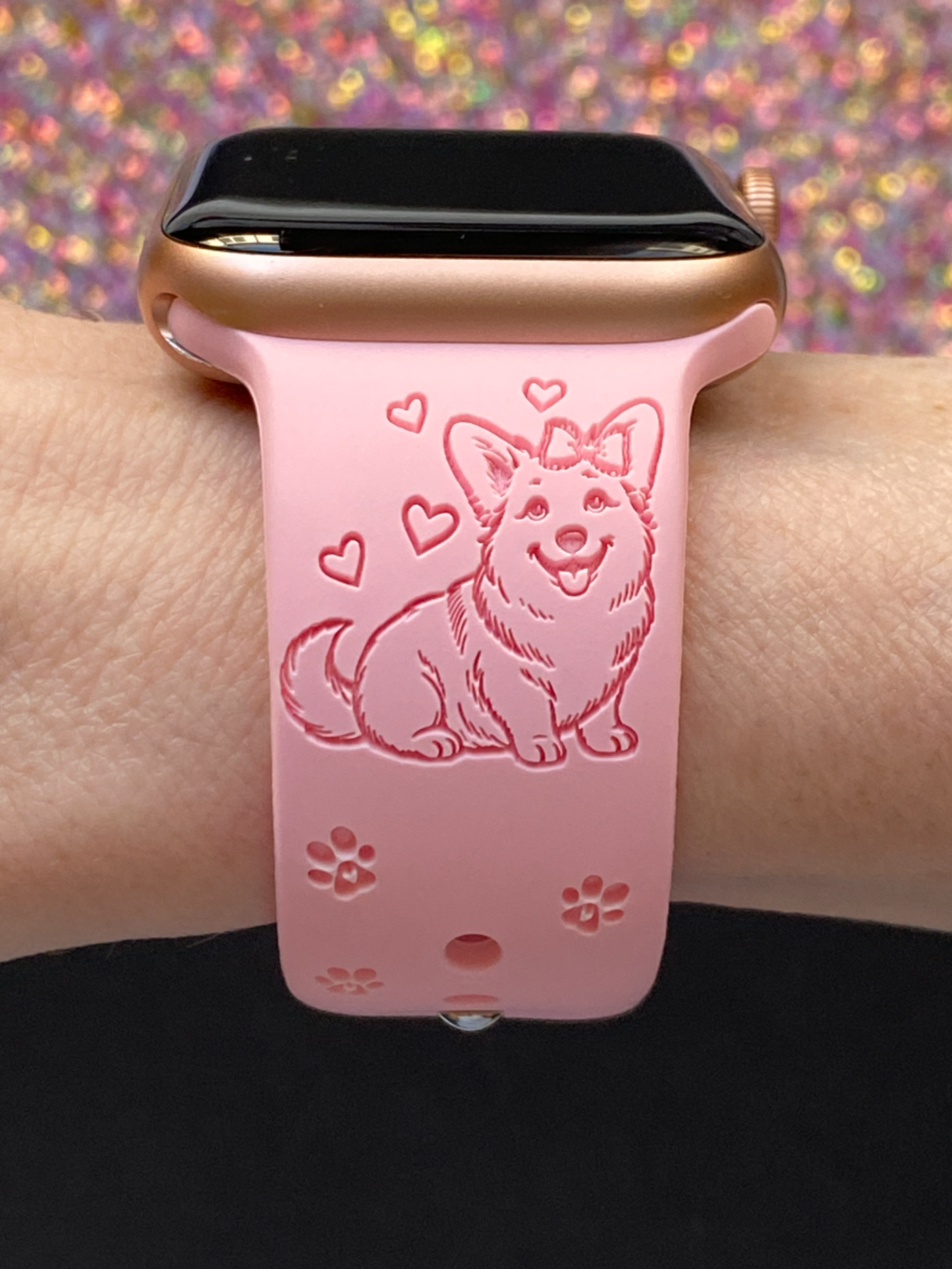 My Corgi Dog With Bow Watch Band For Apple Watch