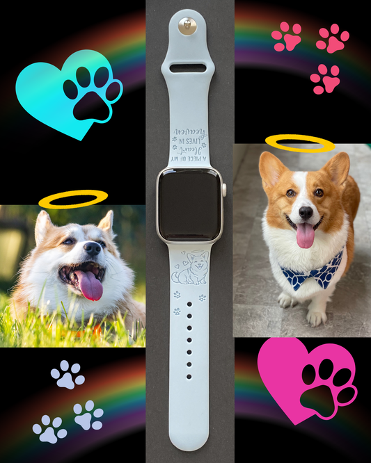 Corgi Rainbow Bridge Dog Watch Band For Apple Watch