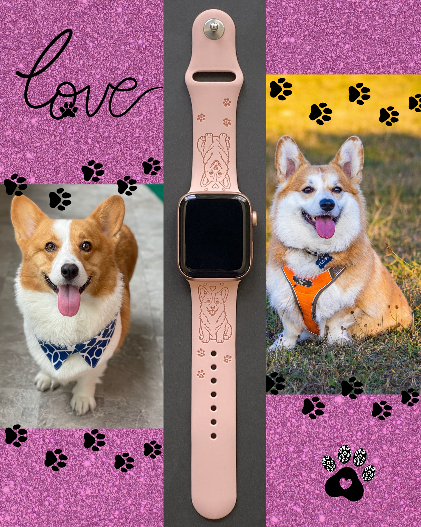 Cute Corgi Dog Watch Band For Apple Watch