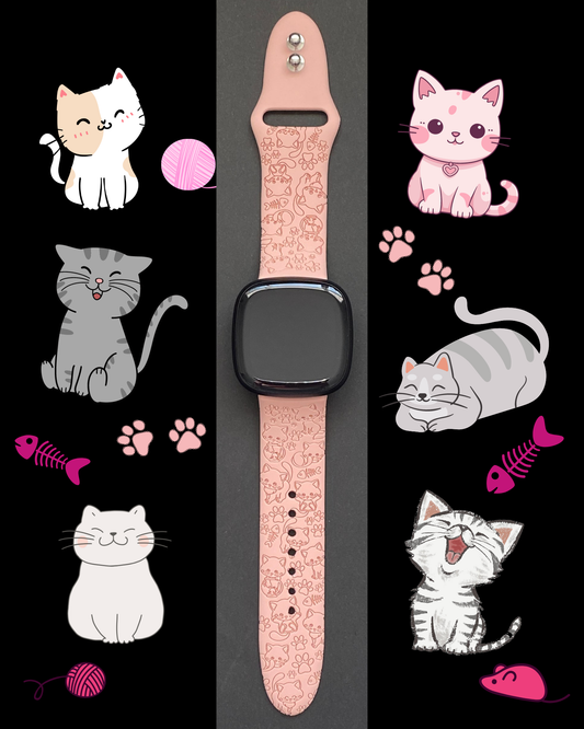 Cute Cats Fitbit Versa 3/Versa 4/Sense/Sense 2 Watch Band