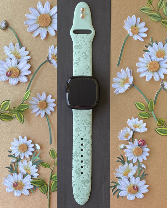 Daisy Blooms Fitbit Versa 3/Versa 4/Sense/Sense 2 Watch Band