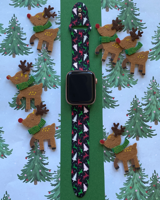 Christmas Deer Watch Band For Apple Watch