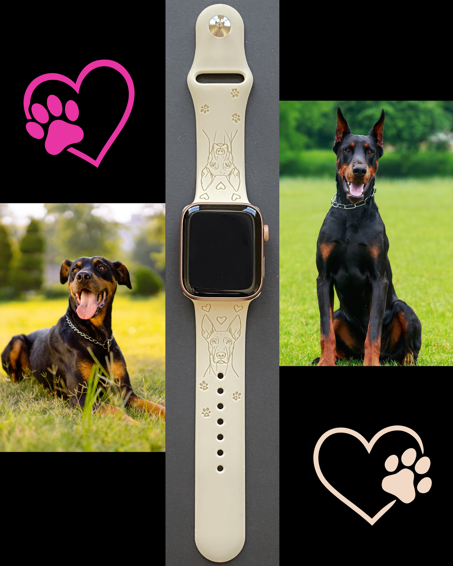 Doberman Dog Watch Band For Apple Watch