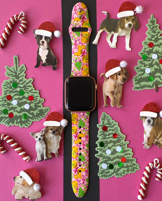 Christmas Light Dog Apple Watch Band