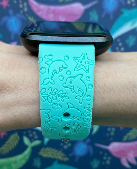 Tropical Dolphins Fitbit Versa 1/2 Watch Band