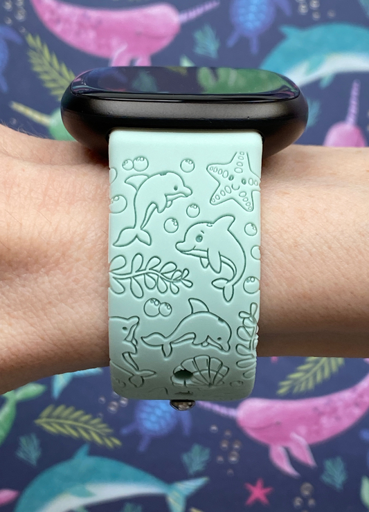 Tropical Dolphins Fitbit Versa 3/Versa 4/Sense/Sense 2 Watch Band