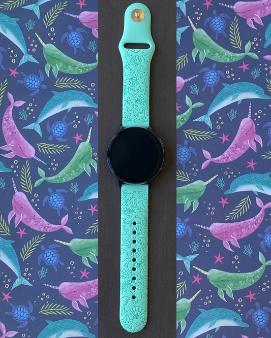 Tropical Dolphins 20mm Samsung Galaxy Watch Band