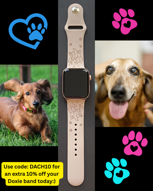 Happy Dachshund Dog Watch Band For Apple Watch
