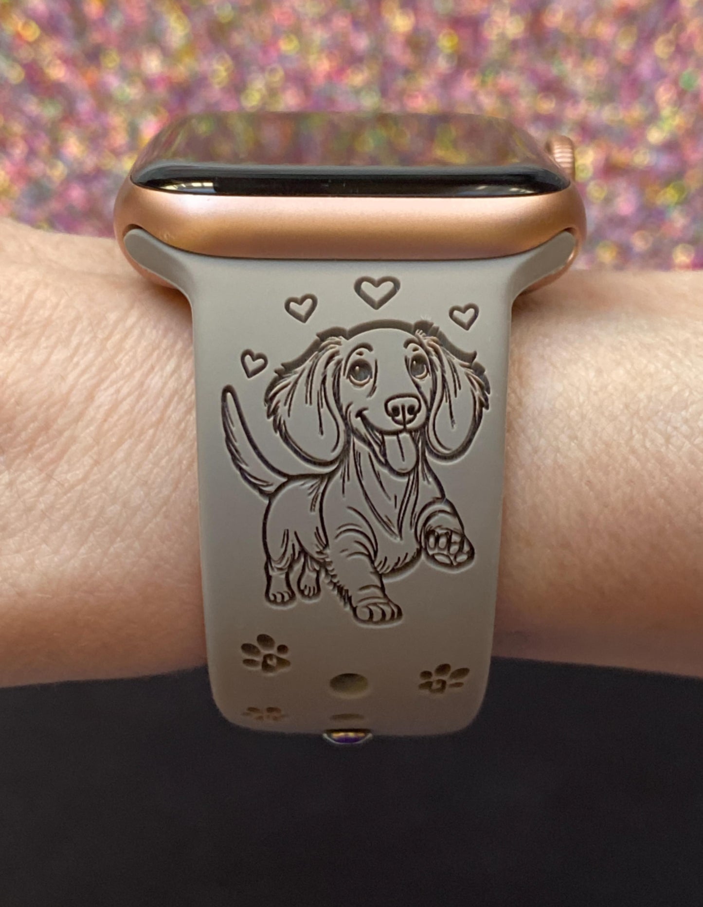 Happy Dachshund Dog Watch Band For Apple Watch