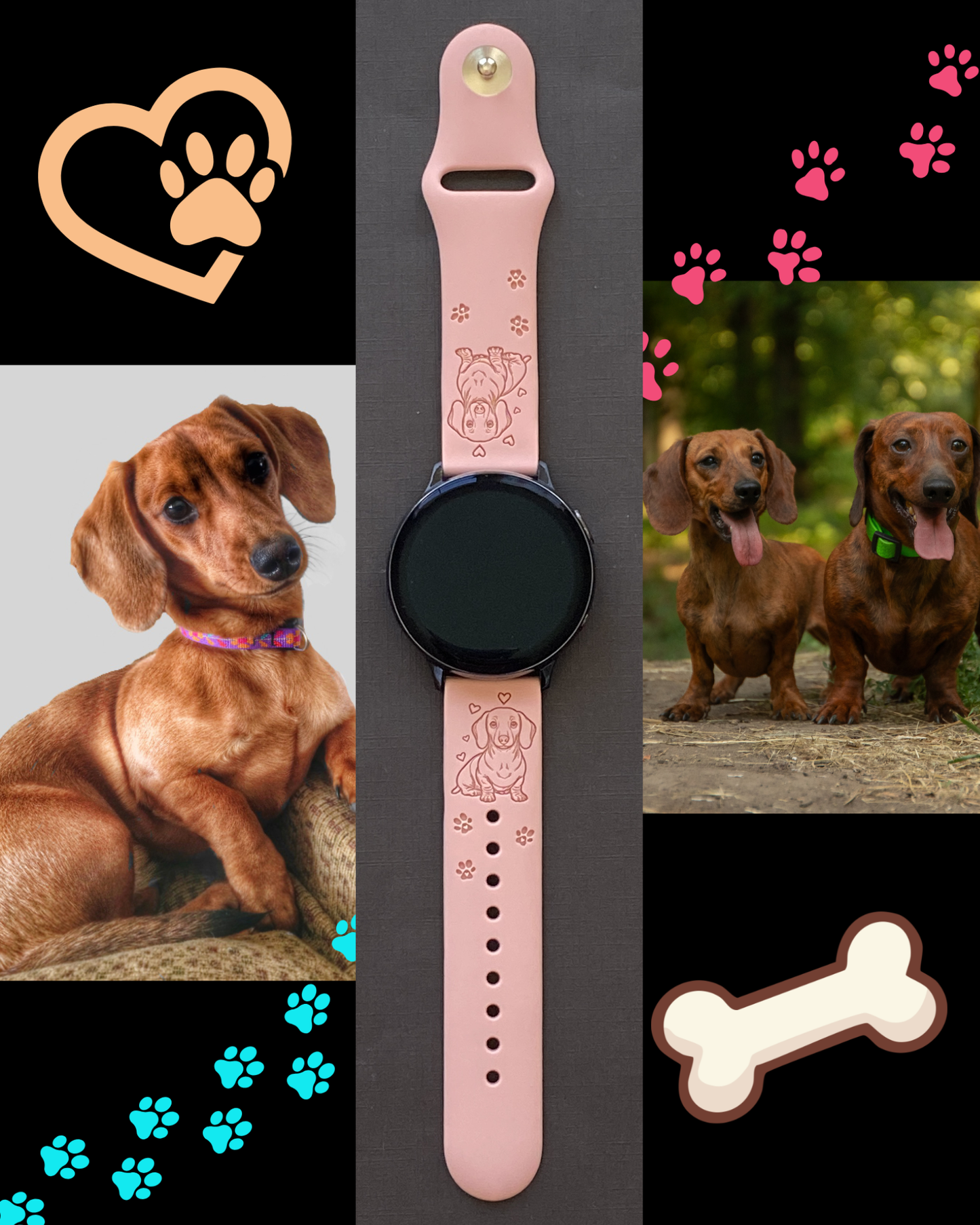 My Doxie Dog Dachshund 20mm Samsung Galaxy Watch Band