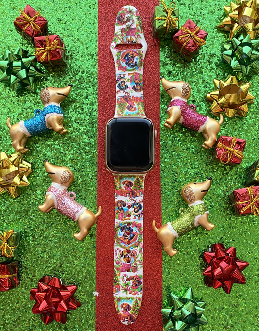 Dachshund Christmas Watch Band For Apple Watch