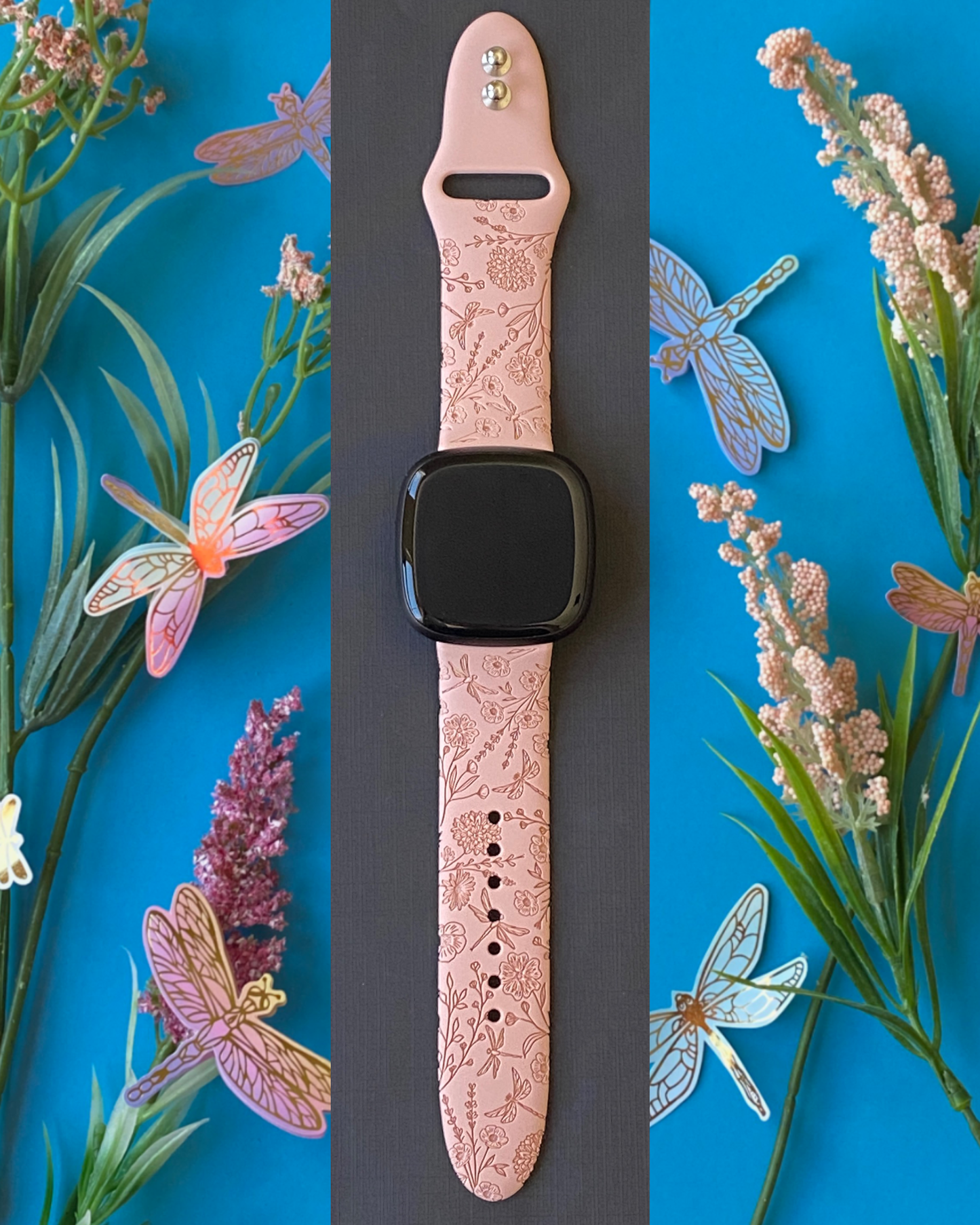 Dragonfly Blooms Fitbit Versa 3/Versa 4/Sense/Sense 2 Watch Band