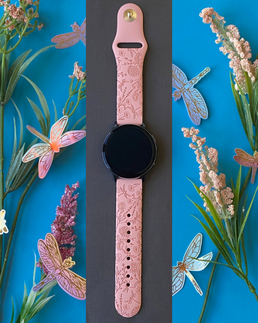 Dragonfly Blooms 20mm Samsung Galaxy Watch Band